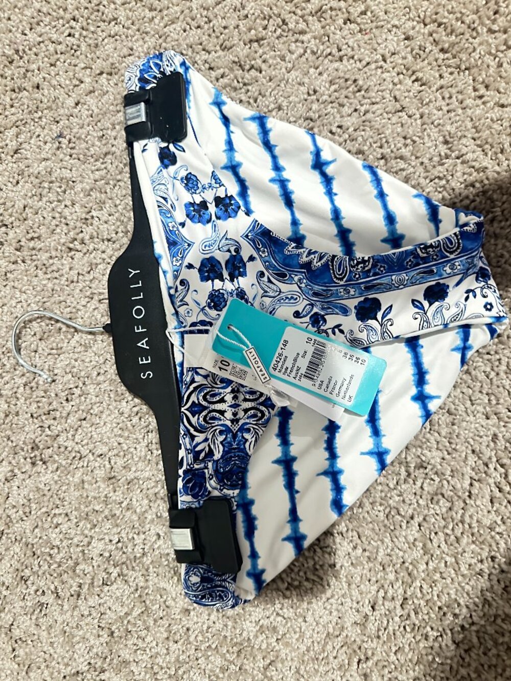 NWT Seafolly Reversible Mandala Hipster Swim Bottom 10 AUS / 6 USA